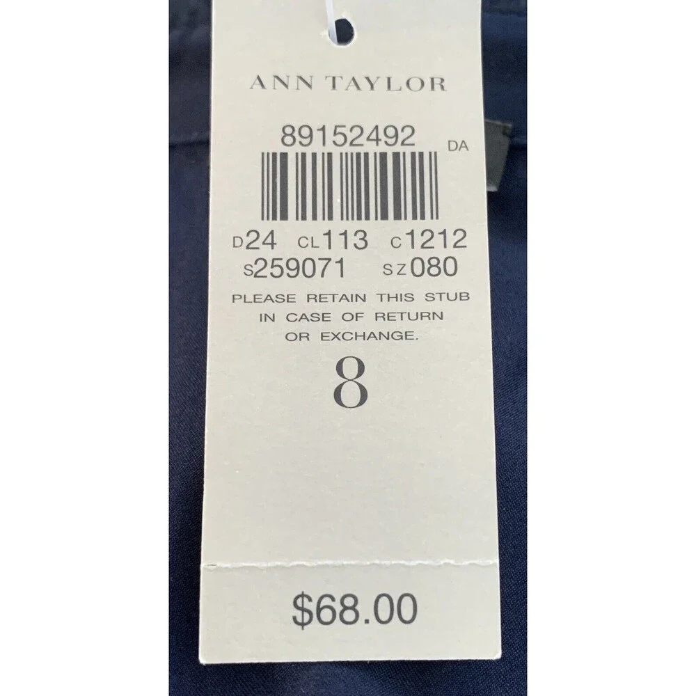 Ann Taylor Size 8 Sleeveless Ruffled Button Front Top Blue NWT - Picture 6 of 7
